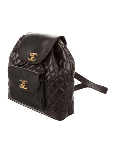 chanel vintage leather quilted backpack|Chanel backpack price.